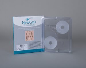 NewGel+ skaidrūs silikoniniai areolės pleistrai, Ø 7,2 cm (2 7/8"), 2 vnt. pakuotėje